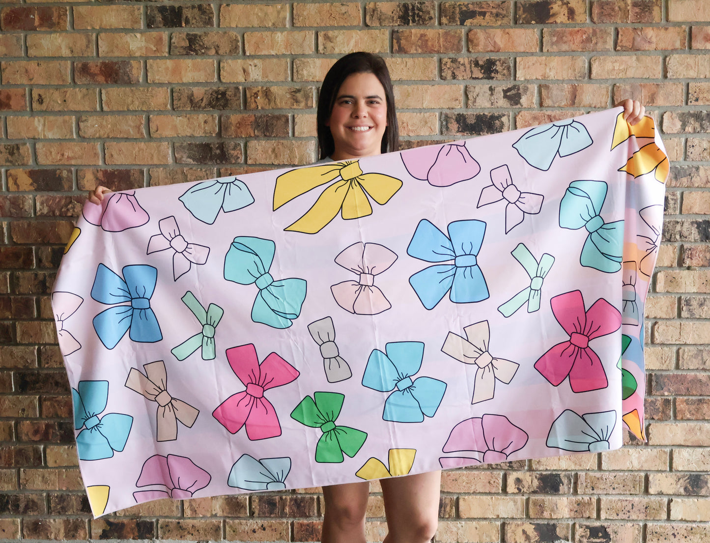 Girly Bows Beach Towel