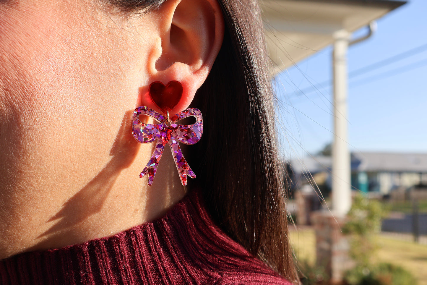 Pink Confetti Bow
