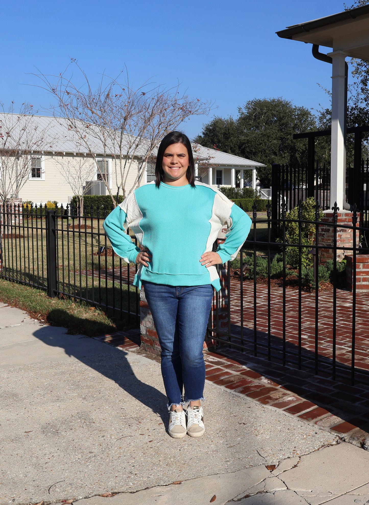 Rib Knit Over Size Top