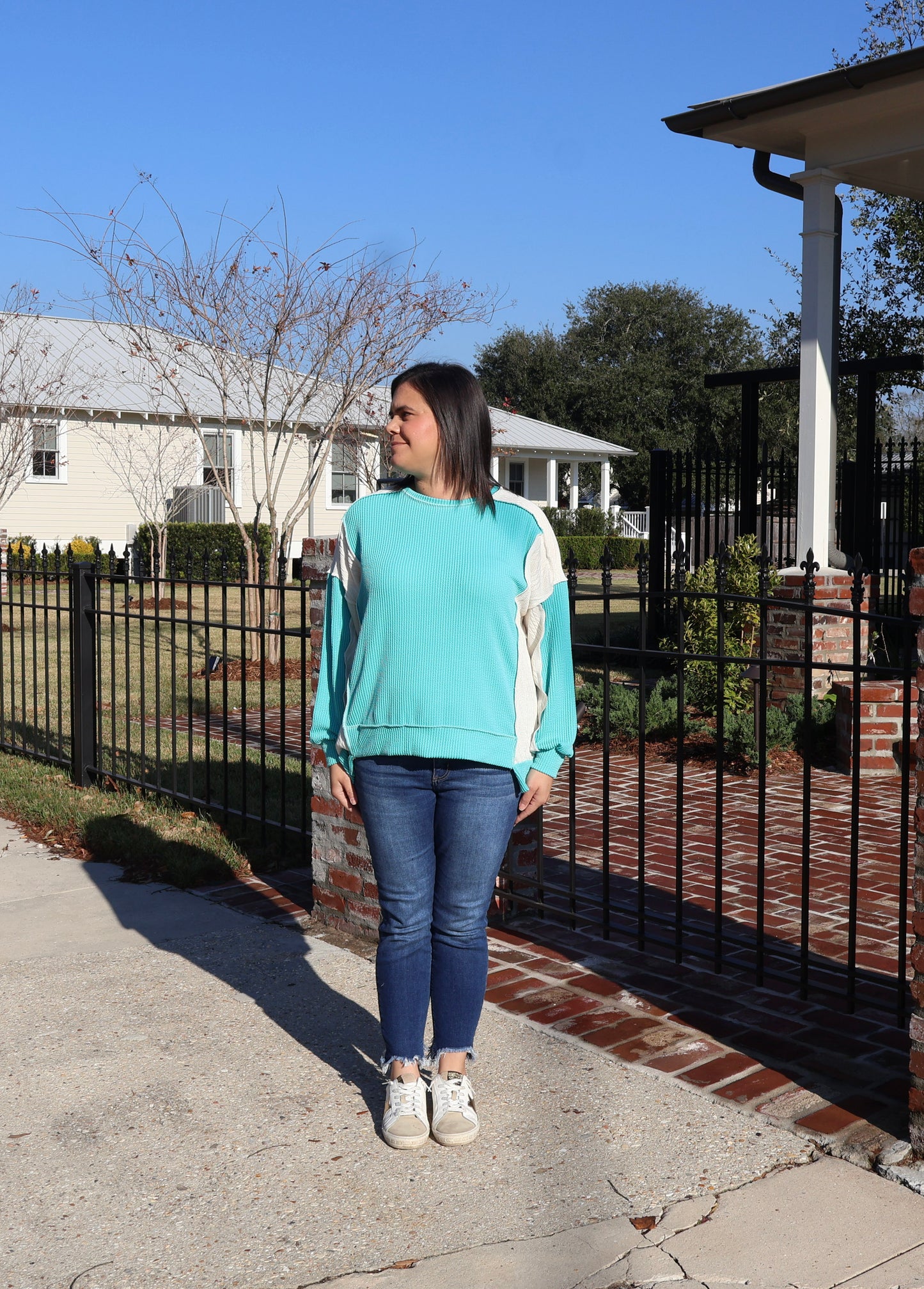 Rib Knit Over Size Top