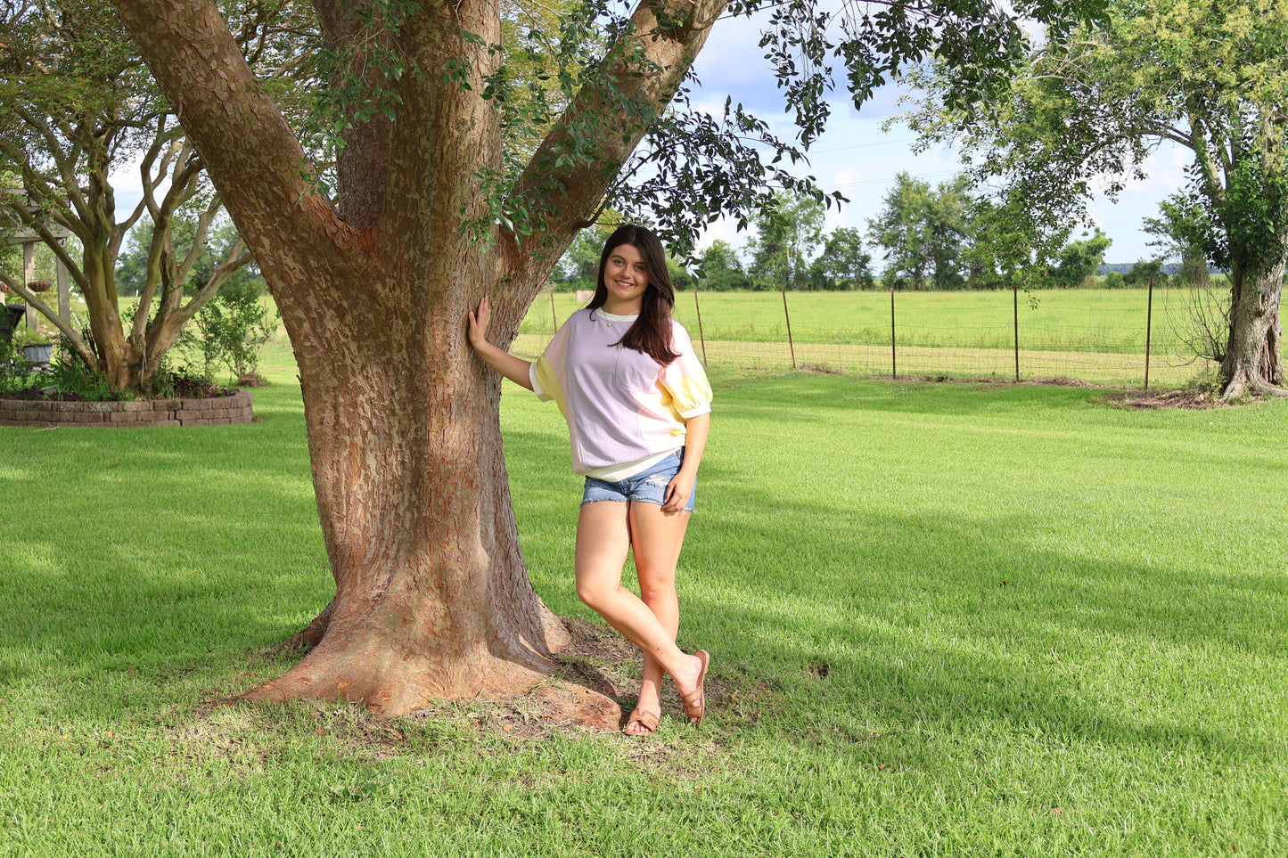 Colorblock Short Sleeve Oversized T-Shirt