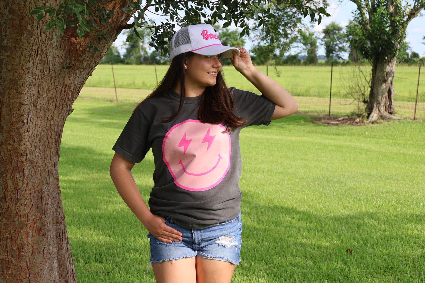 Pink Beach Trucker Hat