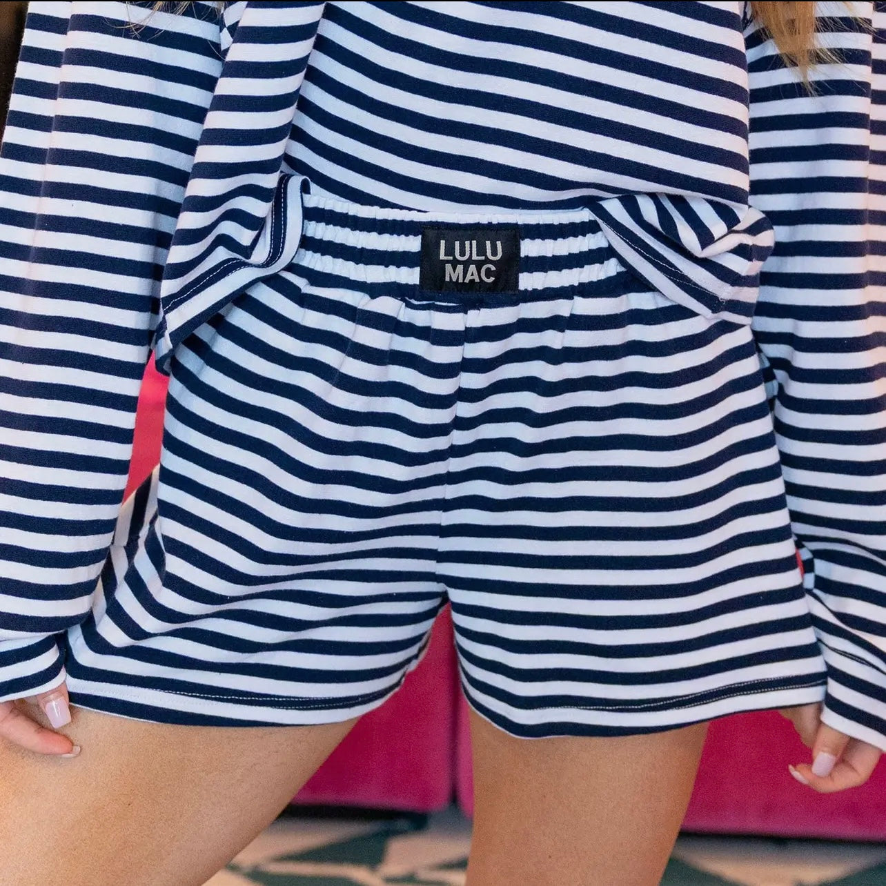 Lulu Mac Navy Stripe Shorts