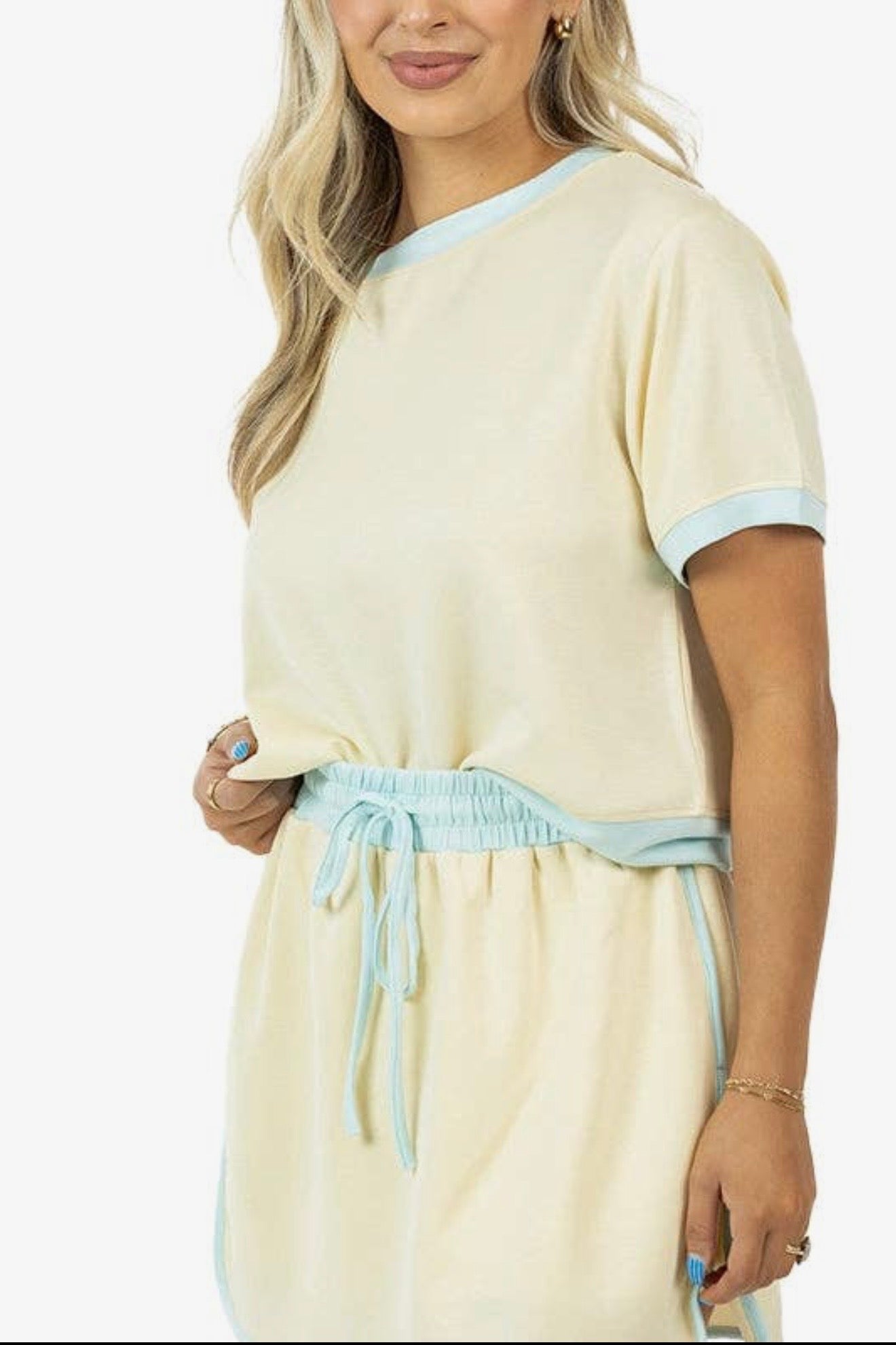 Yellow and Blue Skort Set