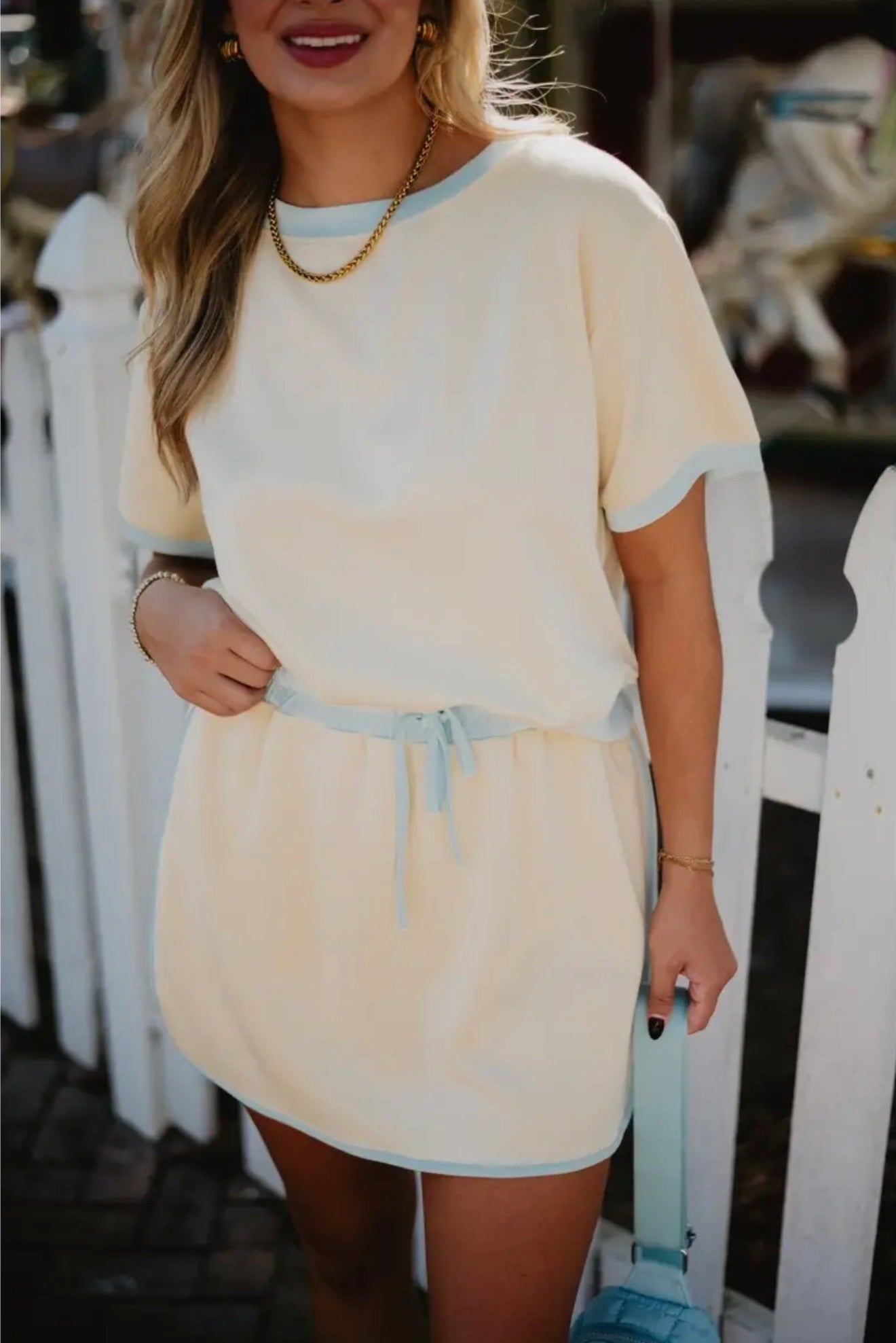 Yellow and Blue Skort Set