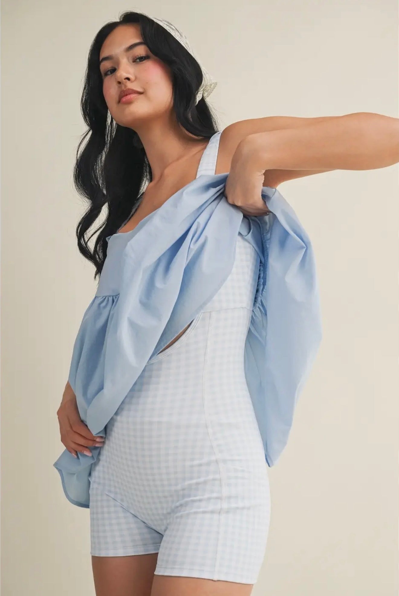 Gingham Double Layered Play Dress