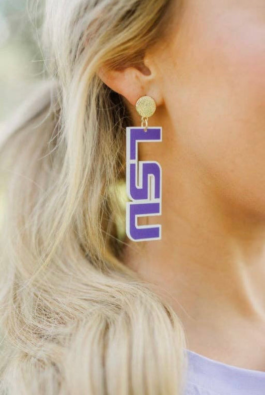 LSU Purple Acrylic Drops