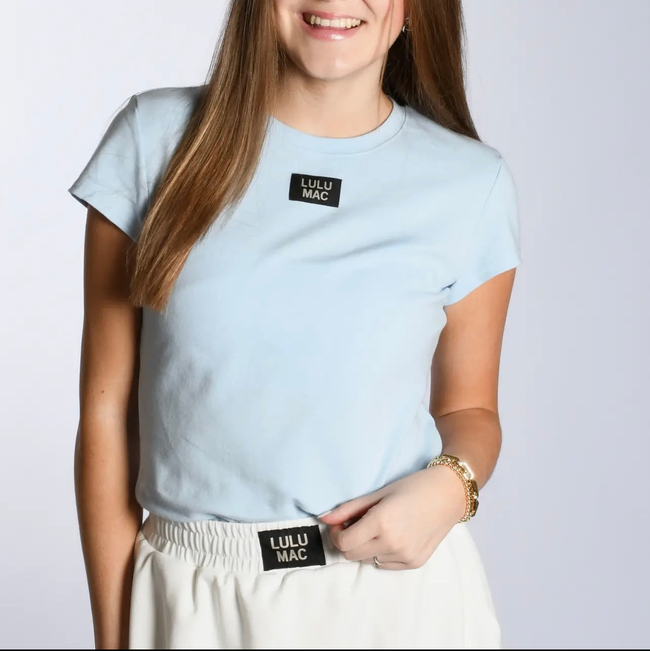 Lulu Mac Light Blue Baby Doll Top