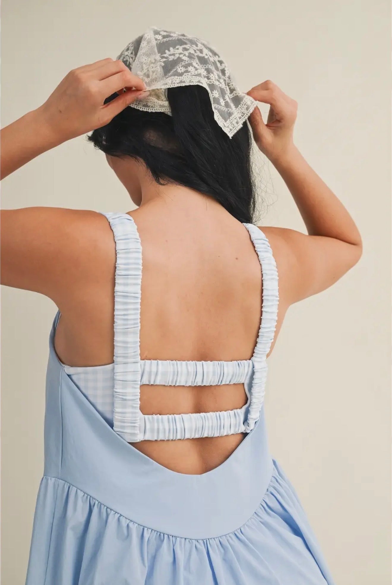 Gingham Double Layered Play Dress