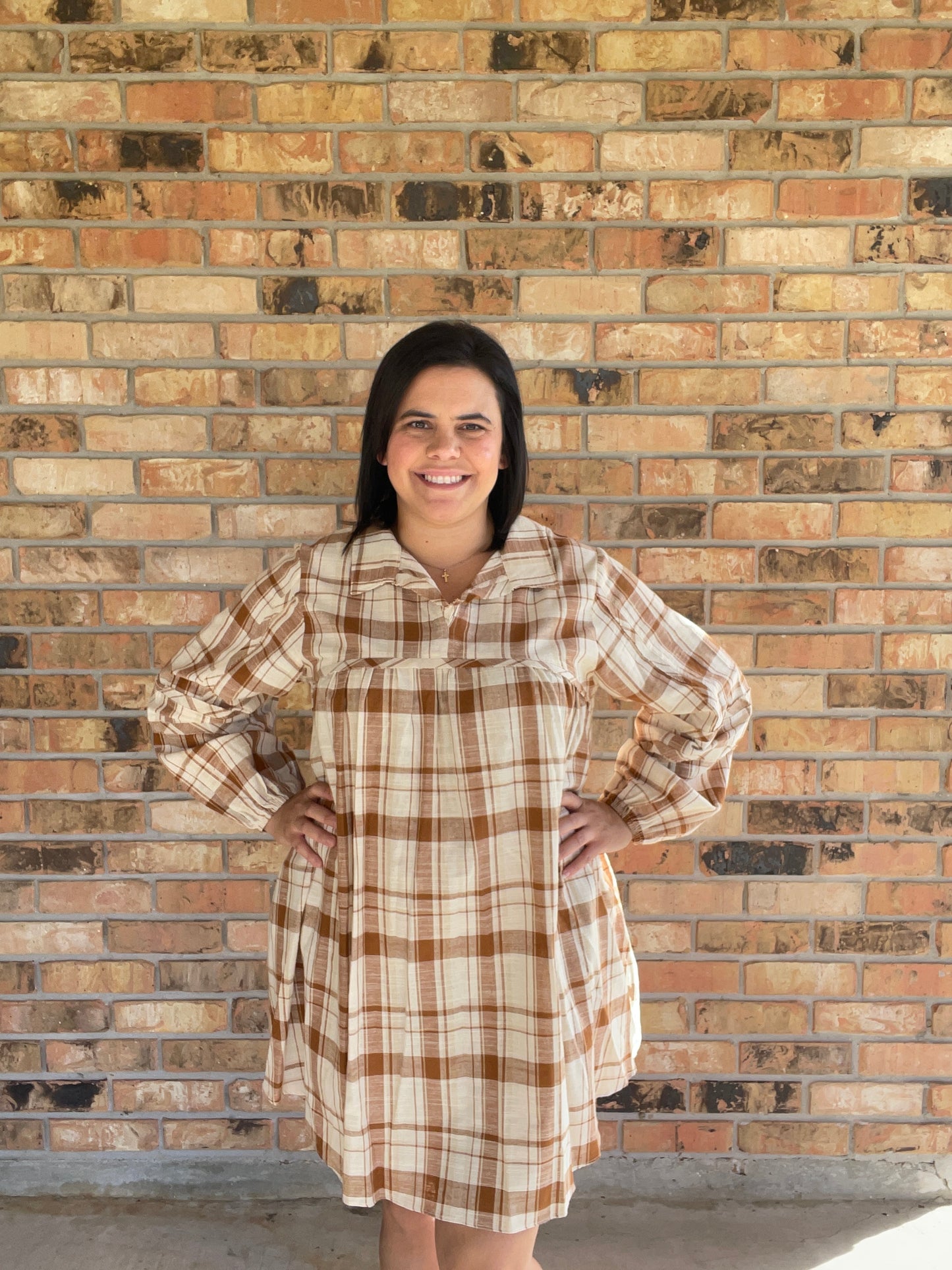 Plaid Babydoll Mini Dress