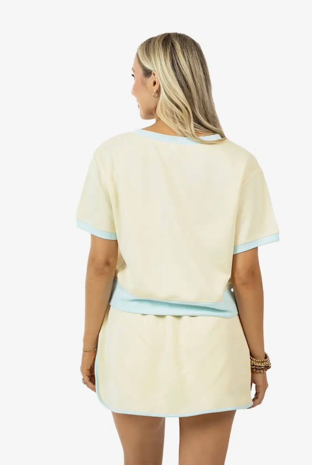 Yellow and Blue Skort Set