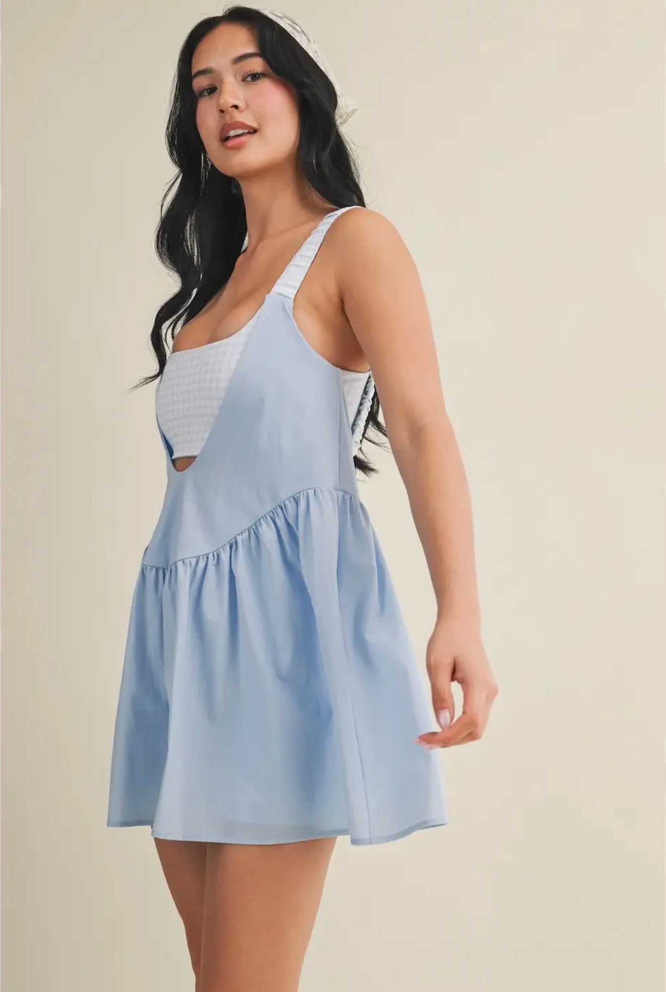 Gingham Double Layered Play Dress