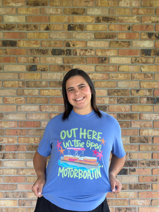 Out here in the Open Motorboatin Shirt