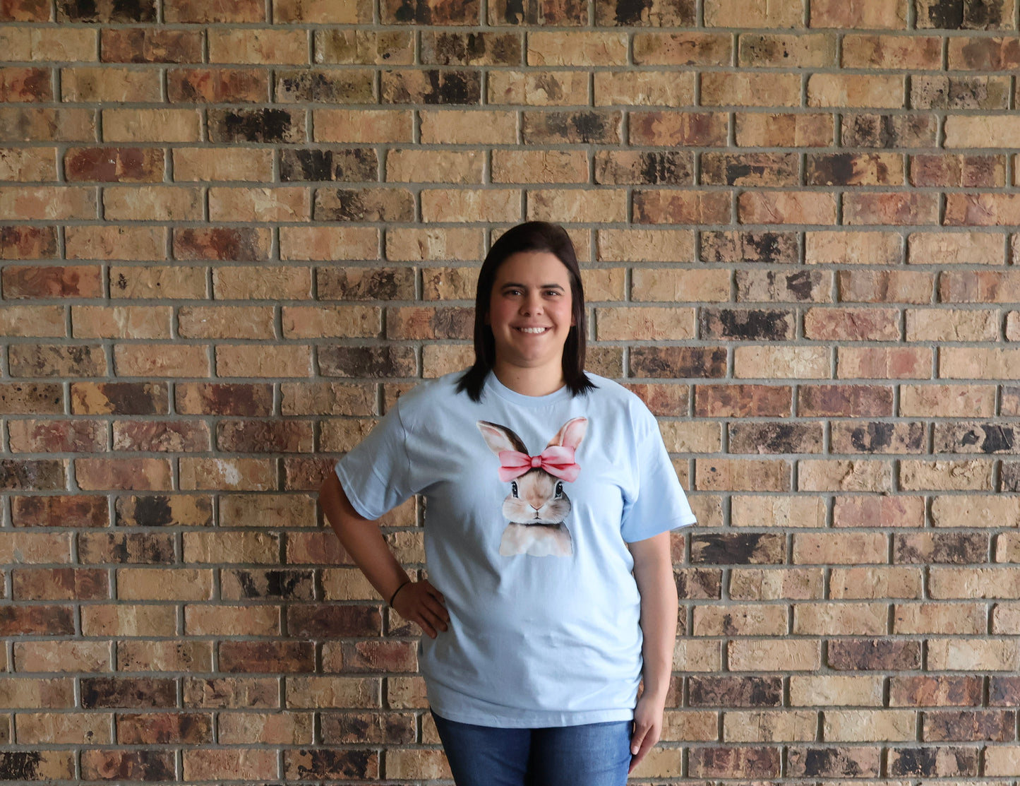 Pink Bow Bunny T-Shirt