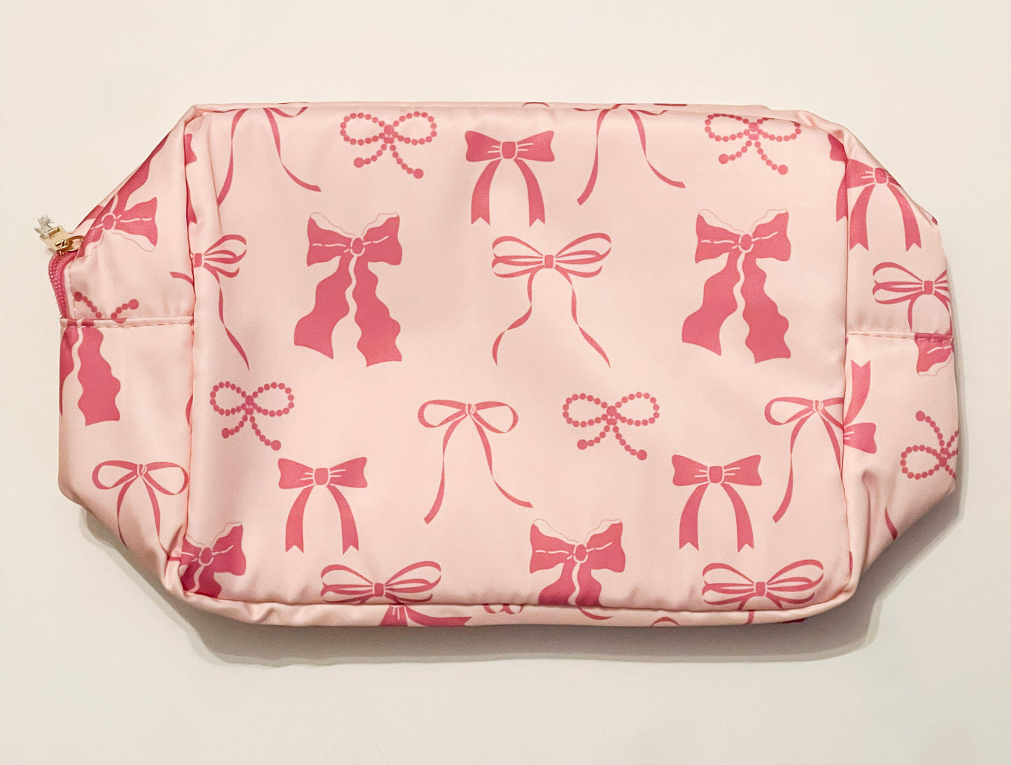 Pink Bow Cosmetic Bag