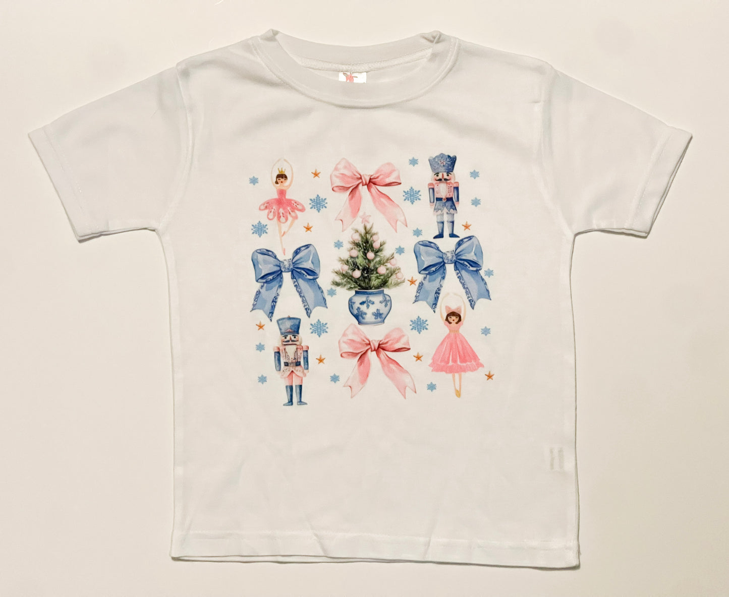 Bows/Nutcracker Girls Christmas Tee Shirt