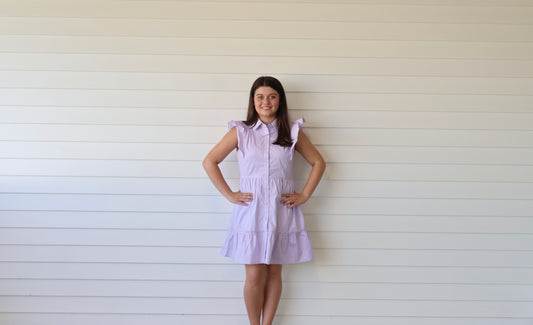 Fit and Flare Button Up Dress