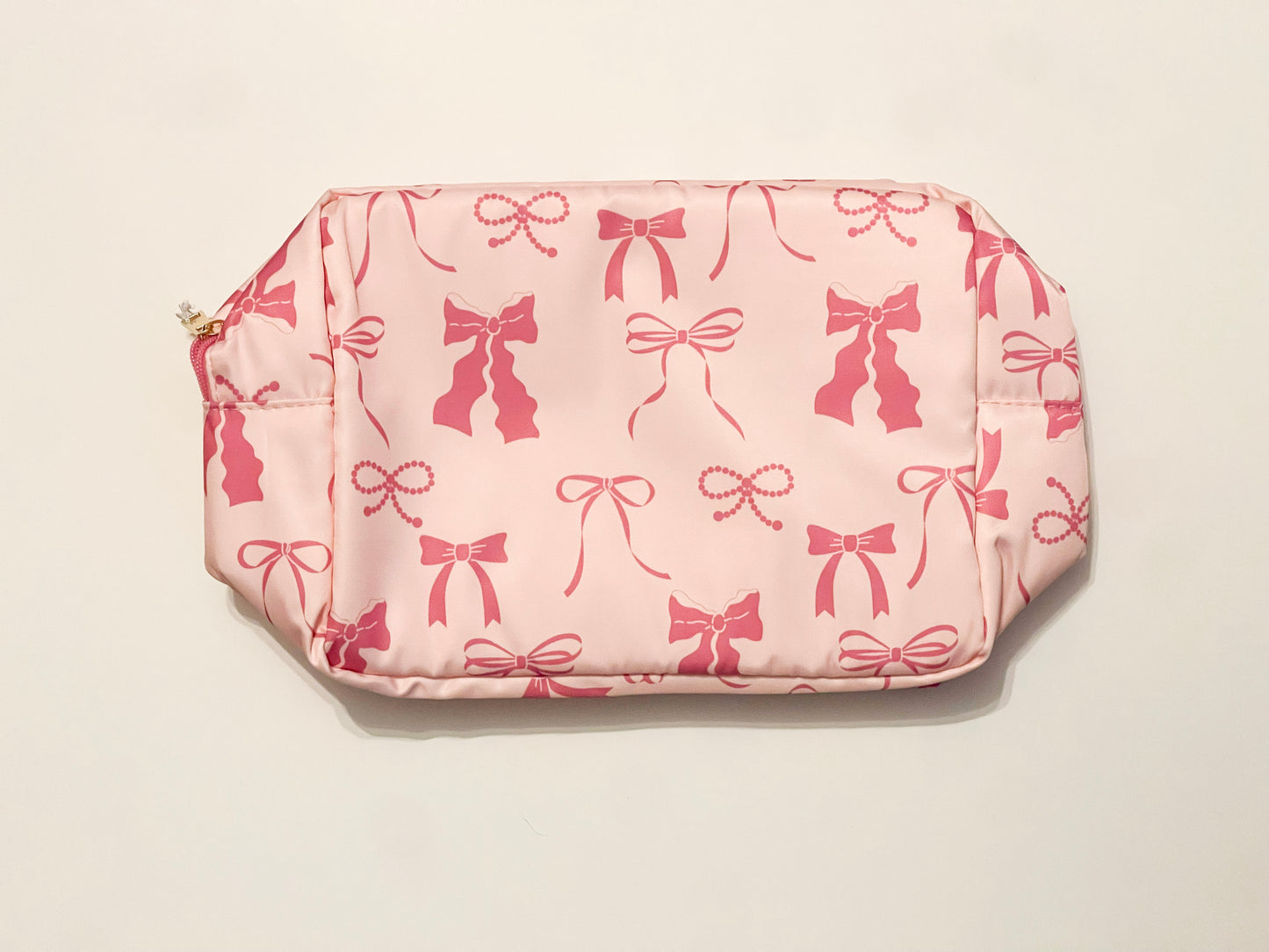 Pink Bow Cosmetic Bag