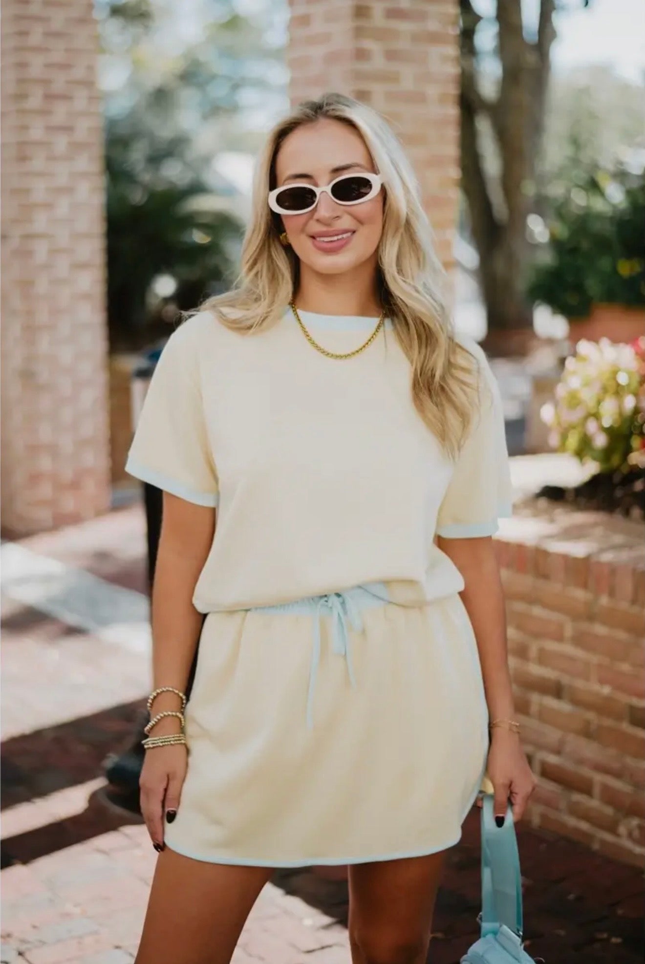 Yellow and Blue Skort Set