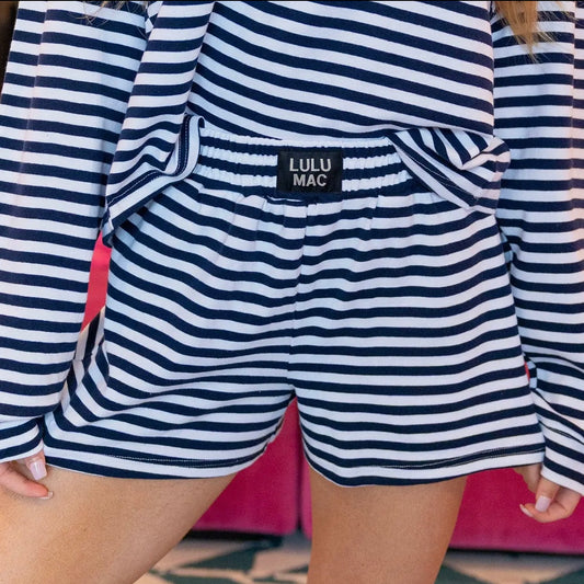 Lulu Mac Navy Stripe Shorts